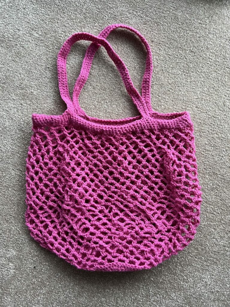 Crochet market bag for Saturdays' farmers market!